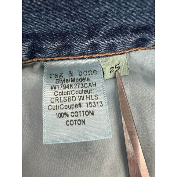 Rag & Bone Women's Carlsbad Vintage Crop Flare Jeans 100% Cotton Size 25 - Picture 6 of 12